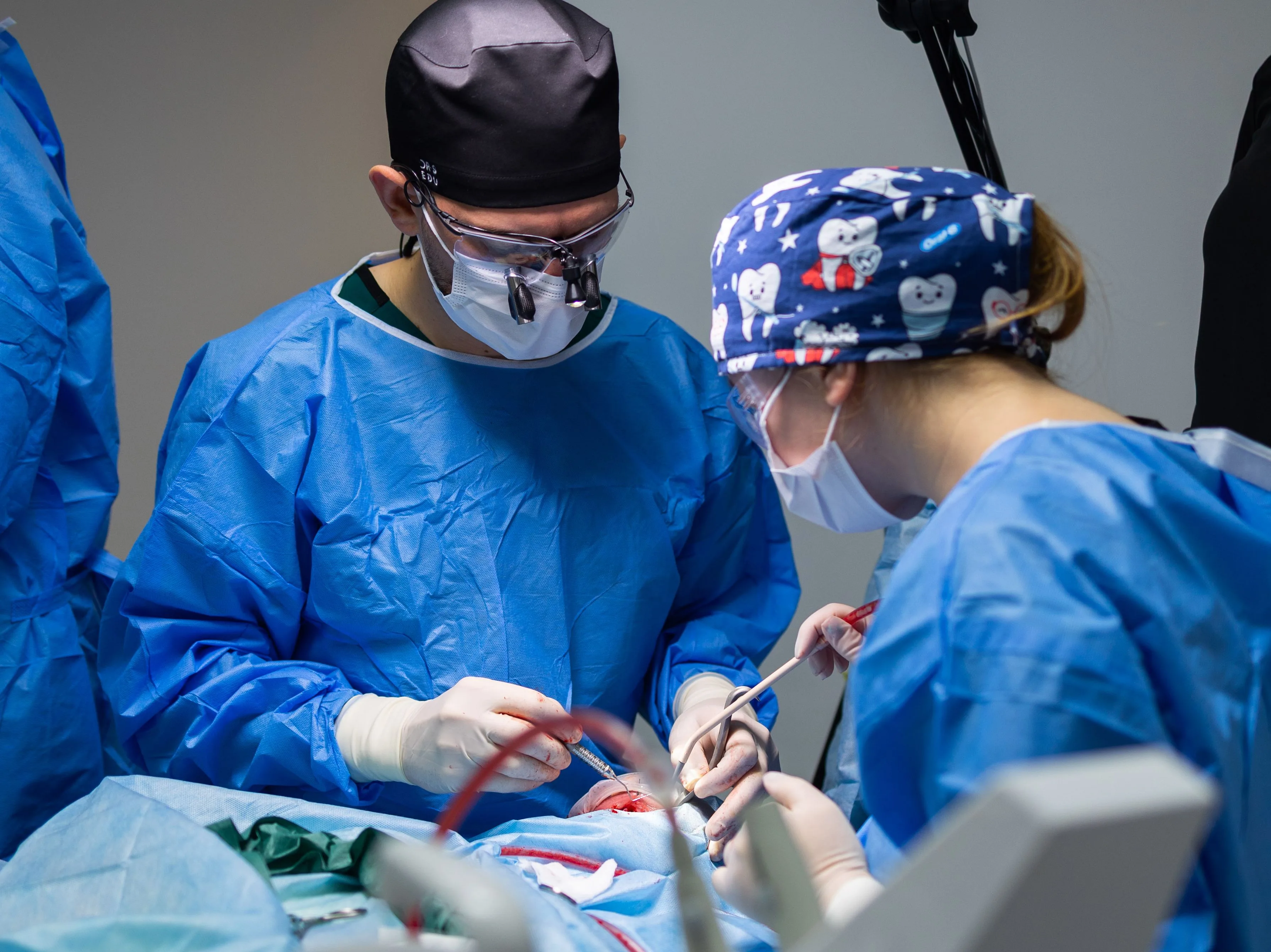 Dr Sawicki performing surgery